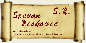 Stevan Mišković vizit kartica